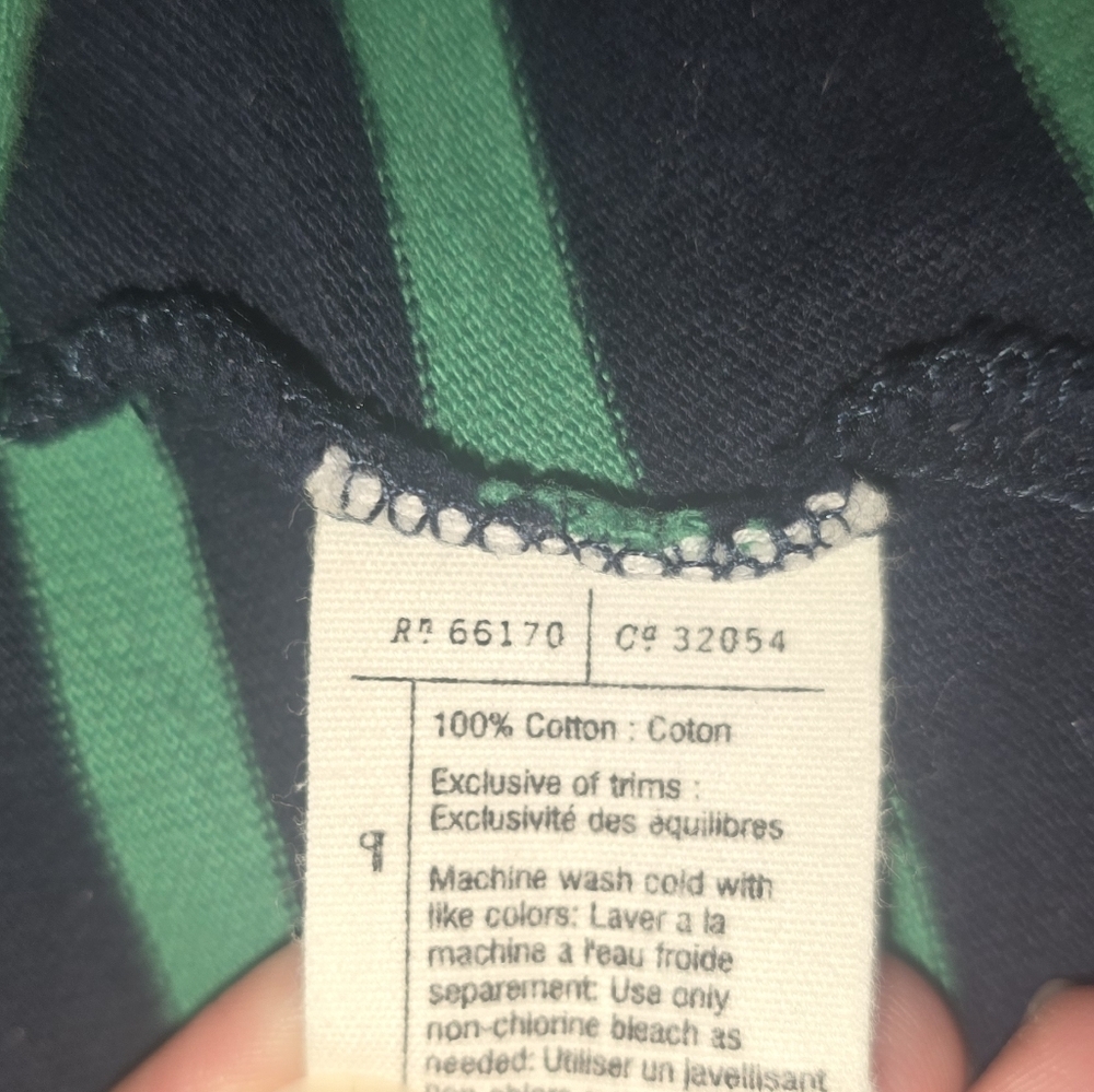 Pilcro ANTHROPOLOGIE Navy and Teal Striped Short Sleeve Tee M - Picture 5 of 8